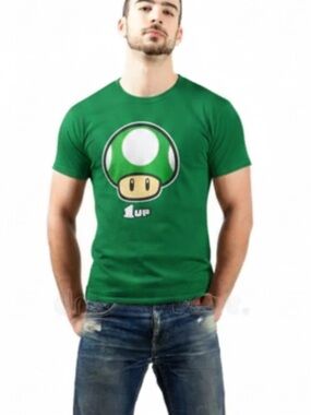 Nintendo 1-Up Green Mushroom T-Shirt - Power-Up Your Style! - Unisex